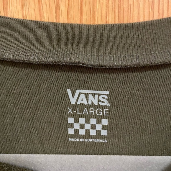 Vans Logo Army Green T-Shirt - Picture 4 of 5